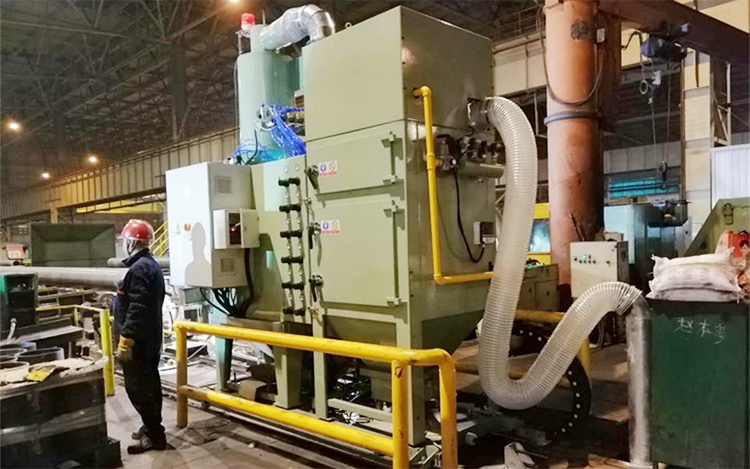 Pin Thread of Oil Pipe Automated Sand Blast Machines Installed at HSC