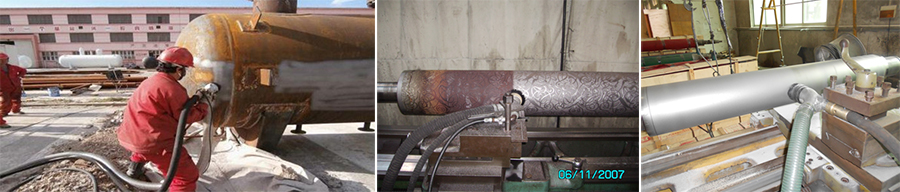 vacuum type blasting machine