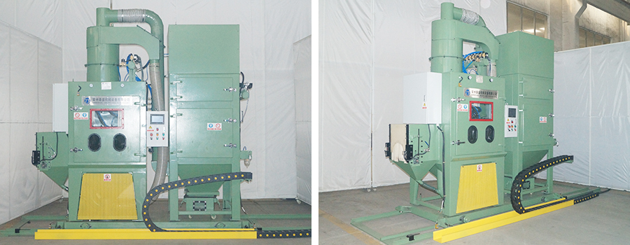 pin thread of oil pipe automated sand blasting machine